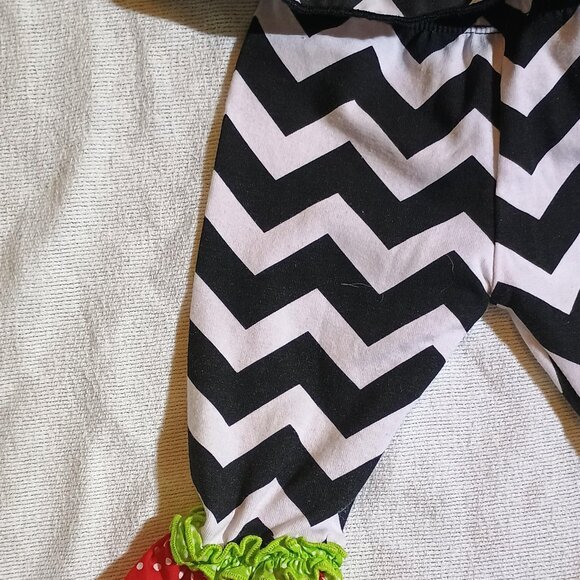 Rare Editions / 2 Pc Outfit / Girls / 6–9 Months / Christmas Snowman / Red Green - Picture 6 of 9